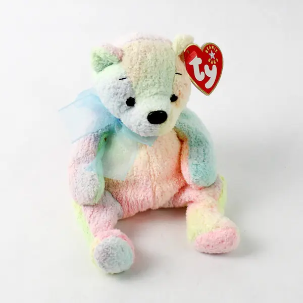 Ty Beanie Babies Mellow 2000 Pastel Tie-Dye Bear With Tag Plush Toy