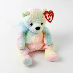 Ty Beanie Babies Mellow 2000 Pastel Tie-Dye Bear With Tag Plush Toy