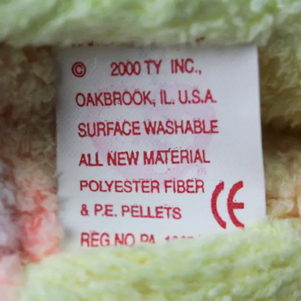Ty Beanie Babies Mellow 2000 Pastel Tie-Dye Bear With Tag Plush Toy
