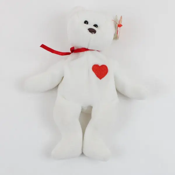 Lot Of 2 TY Beanie Baby Valentino 1993 & Valentina 1999 Bear W/ Tag Plush Toy