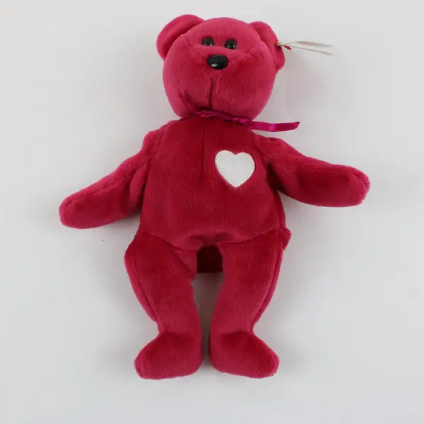 Lot Of 2 TY Beanie Baby Valentino 1993 & Valentina 1999 Bear W/ Tag Plush Toy