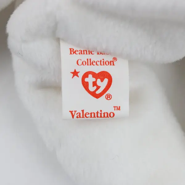 Lot Of 2 TY Beanie Baby Valentino 1993 & Valentina 1999 Bear W/ Tag Plush Toy