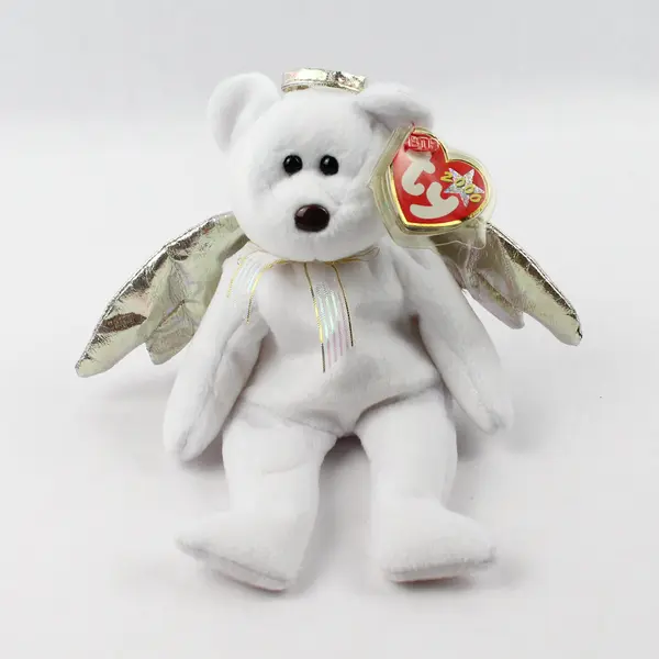 TY Beanie Babies Halo II 2000 White Angel Bear With Tag Plush Toy
