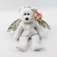 TY Beanie Babies Halo II 2000 White Angel Bear With Tag Plush Toy