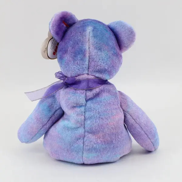 Ty Beanie Babies Clubby IV 2001 Blue/Purple Tie-Dye Bear With Tag Plush Toy