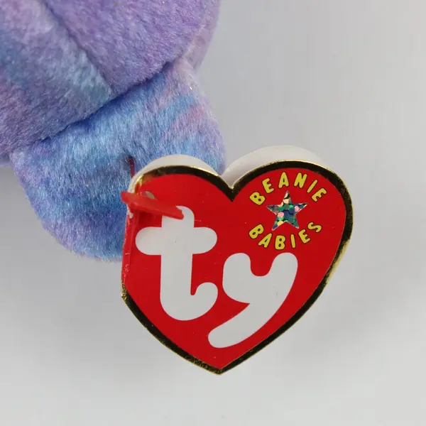 Ty Beanie Babies Clubby IV 2001 Blue/Purple Tie-Dye Bear With Tag Plush Toy