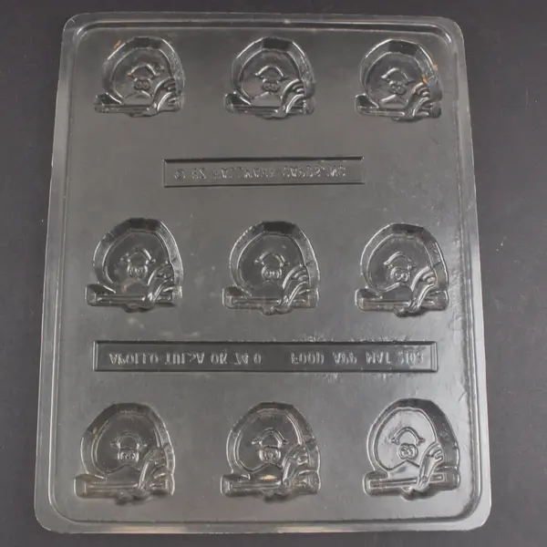 Lot of 4 Wilton Plastic Candy Molds MPN 2114-8888 Dino Halloween Apple