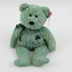 TY Beanie Babies Shamrock 2000 Green Bear With Tag Plush Doll Toy