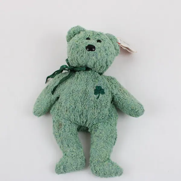 TY Beanie Babies Shamrock 2000 Green Bear With Tag Plush Doll Toy