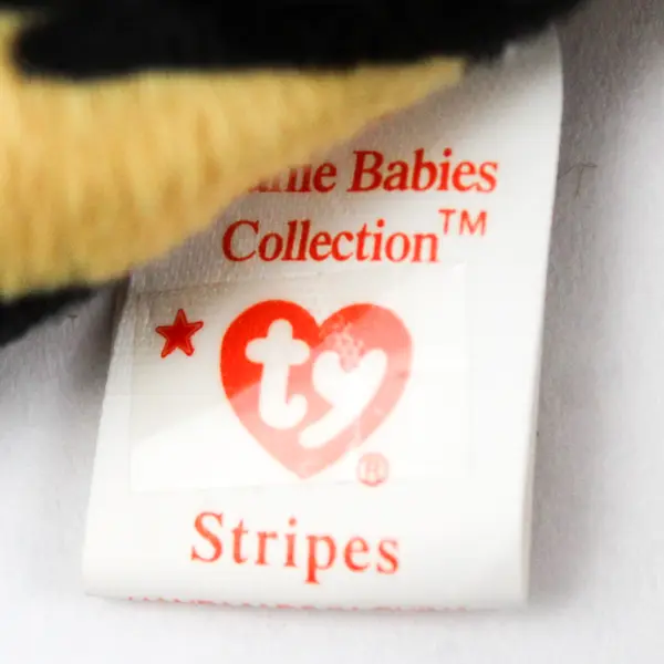 TY Beanie Babies Stripes 1995 Orange/Black Tiger With Tag Plush Toy