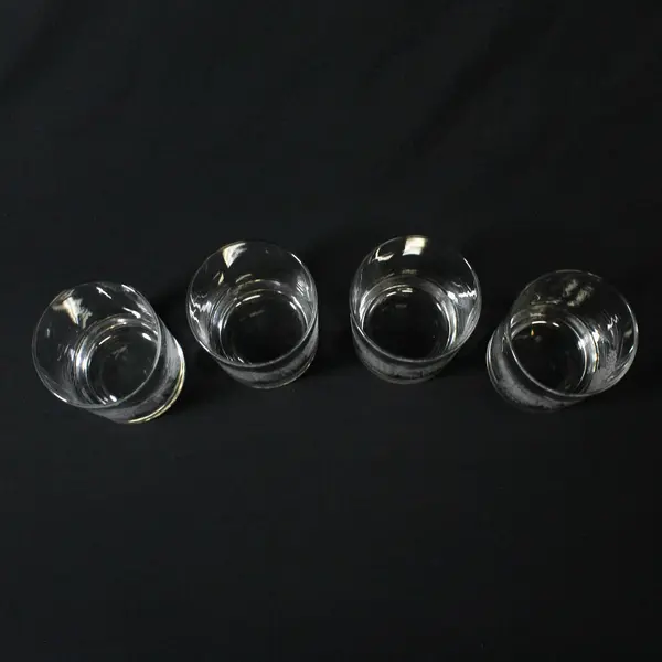 Set of 4 Libbey St. Clair Old Fashioned  Etched Pine Cone Whiskey Glasses