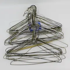 Lot of 38 Mixed Wire Clothes Hangers Closet Wardrobe Organization
