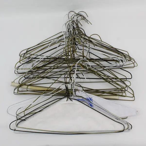 Lot of 38 Mixed Wire Clothes Hangers Closet Wardrobe Organization