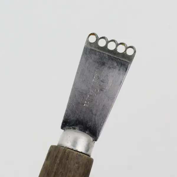 Vintage Stainless Steel Lemon Zester Wooden Handle Citrus Grater