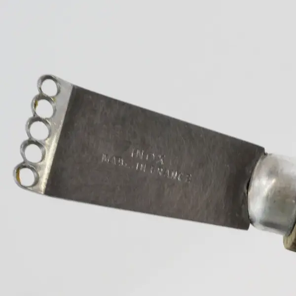 Vintage Stainless Steel Lemon Zester Wooden Handle Citrus Grater