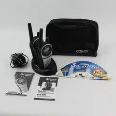 Two Cobra PR4700 WX Two-Way Radios MicroTalk 22 Channels Walkie Talkies Charger