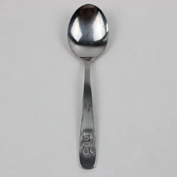 Zilmeta Stainless Steel Youth Spoon Raised Relief Dog Handle 5.5 Inch Used