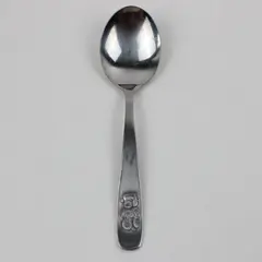 Zilmeta Stainless Steel Youth Spoon Raised Relief Dog Handle 5.5 Inch Used
