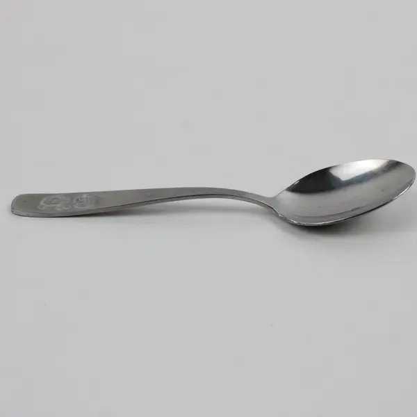Zilmeta Stainless Steel Youth Spoon Raised Relief Dog Handle 5.5 Inch Used
