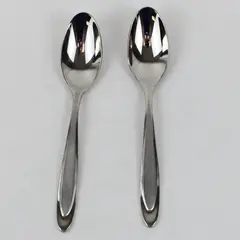 Set of 2 Oneida Aurora Stainless Steel Teaspoons Flatware Replacement