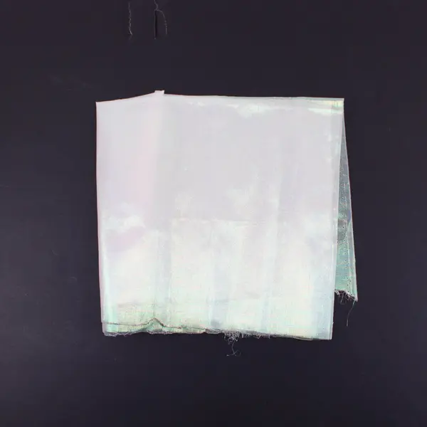 White Iridescent Sheer Organza Fabric Pearlized Metallic Shimmer