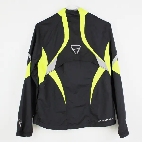Brooks Women's Medium Black Neon Yellow Running Activewear Jacket