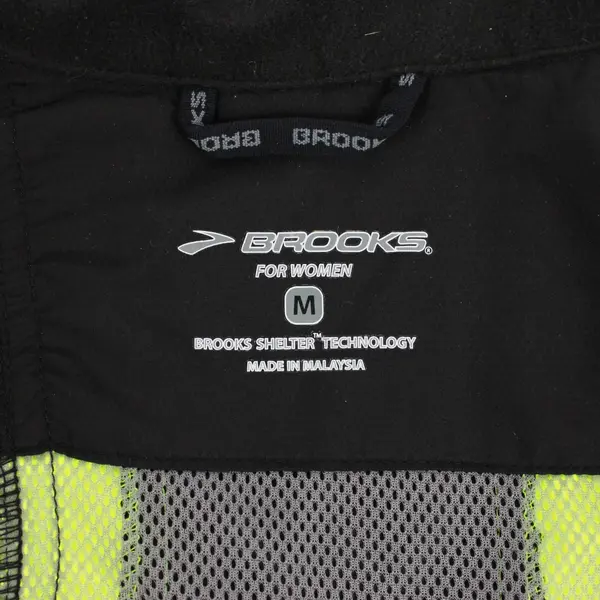 Brooks Women's Medium Black Neon Yellow Running Activewear Jacket
