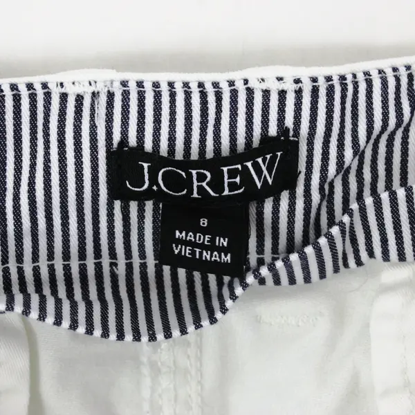 J.Crew Women's White High-Waisted Shorts Size 8