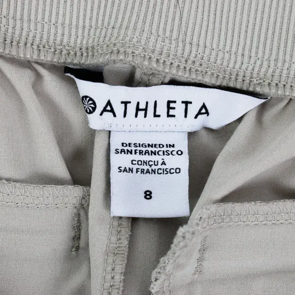 Athleta Women's Beige Straight Leg Activewear Pants Size 8