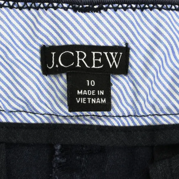 J.Crew Women's Navy Blue Flat Front Chino Shorts Size 10