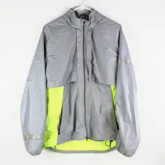 Nike Storm-FIT Women's L Convertible Windbreaker Jacket Vest Gray Neon Yellow