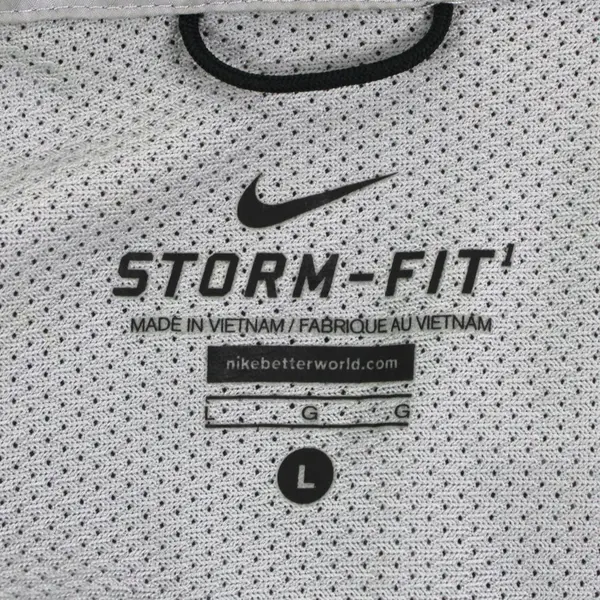 Nike Storm-FIT Women's L Convertible Windbreaker Jacket Vest Gray Neon Yellow