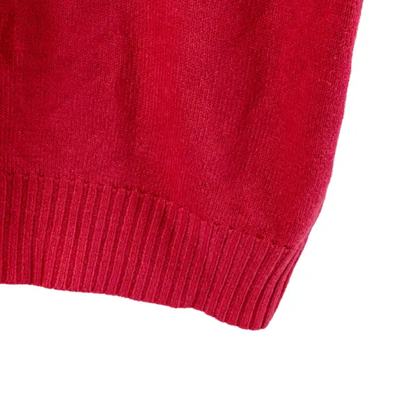 Koret 1850741 Women's XL Pink Short Sleeve Mock Neck Sweater Back Zip