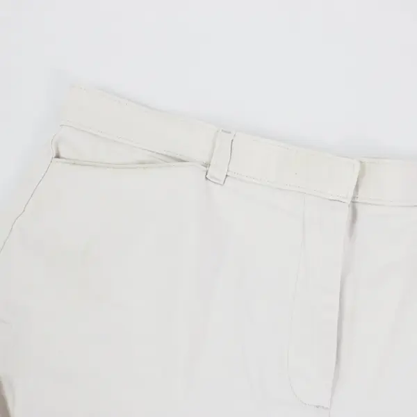 St. John's Bay Women's Capri Pants Cream White High Rise Stretch Size 10