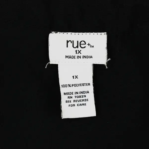 rue+ Black Sheer Short Sleeve Waterfall Cardigan Cover Up 1X