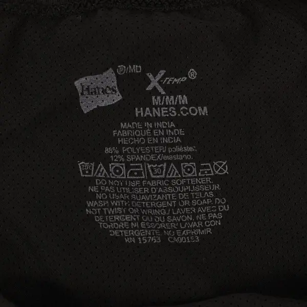 Hanes X-Temp Men's Activewear Shirt Medium Black Mesh