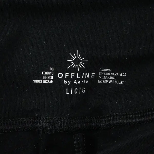 OFFLINE by Aerie OG Legging Women's Large Black Hi-Rise Short Inseam