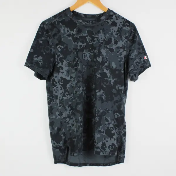 Champion Men's Small Gray Camo Mesh Athletic T-Shirt