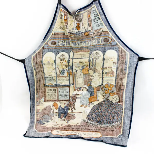 A Tupenny Mix Cotton Kitchen Apron One Size Cooking Baking Crafting Pre-Owned