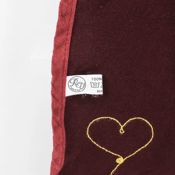 R&D Made in Italy Rosemary Embroidered Apron Burgundy Cucina Con Amore 19x23