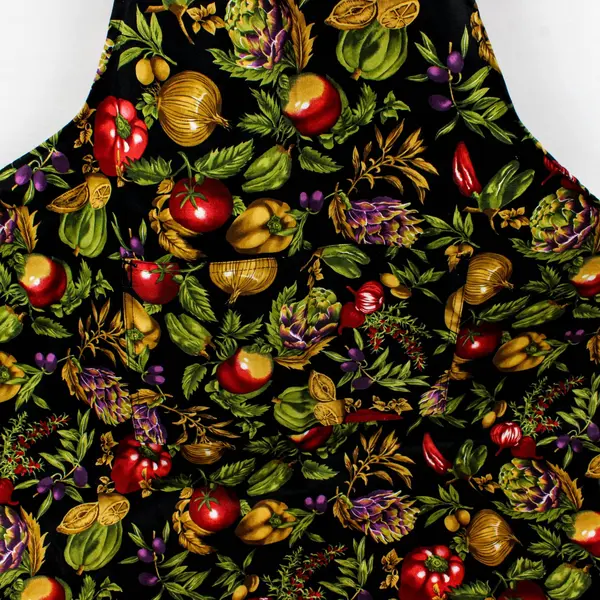 Now Designs Multicolor Vegetable Print Cotton Kitchen Apron 26x32