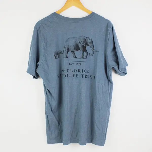 Bella Canvas Sheldrick Wildlife Trust Blue T-Shirt Men's XL