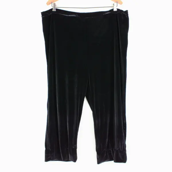 Coldwater Creek Women's PXL Black Velour Pull-On Lounge Pants