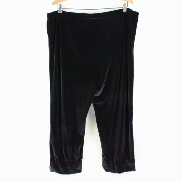Coldwater Creek Women's PXL Black Velour Pull-On Lounge Pants