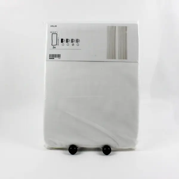 New IKEA HILJA White Curtains 2 Panels 57x98 in 504.308.18