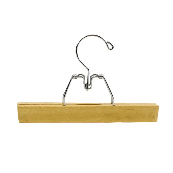 Set of 5 Wooden Clamp Clothes Hangers for Skirts Pants Trousers