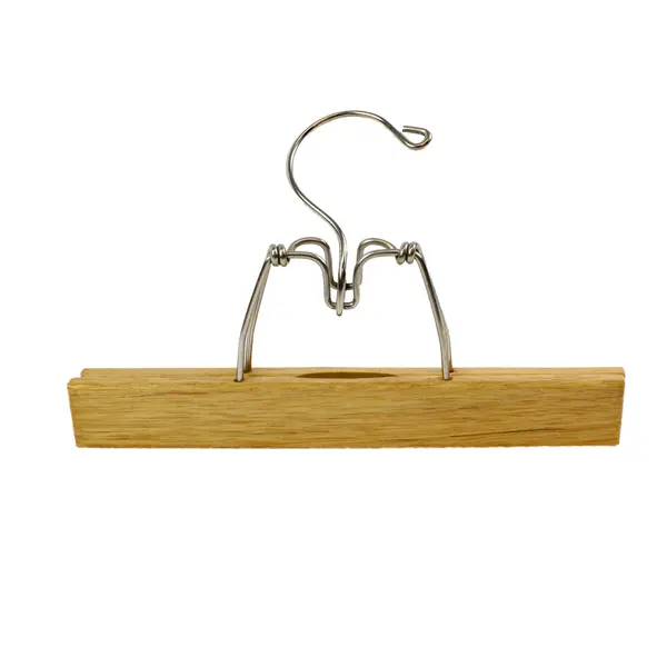 Set of 5 Wooden Clamp Clothes Hangers for Skirts Pants Trousers