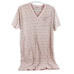 Nordstrom Floral Pink Cotton Nightgown One Size Lingerie Sleepwear