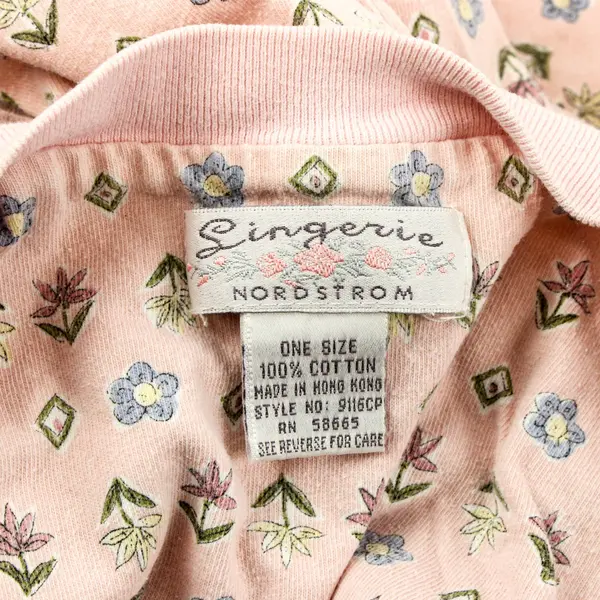 Nordstrom Floral Pink Cotton Nightgown One Size Lingerie Sleepwear