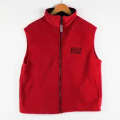 Team USA Olympic Women's Red Fleece Full Zip Vest Size L